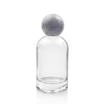 China 30ml 50ml 100ml High Grade Cosmetic Packaging Spray Empty Glass Perfume Bottle Resin Cap 15fea for sale