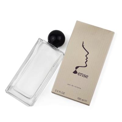 China New Arrival Cosmetic Ready To Ship 100ml Rectangular Large Slim Empty Perfume Bottle Spray Glass Perfume Bottle With Box Packing for sale