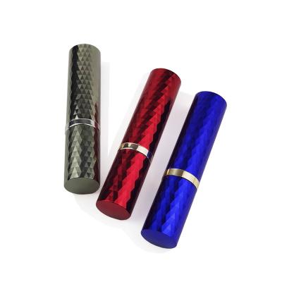 China Luxury Glowing Multi Colors Red Blue Gray Portable Refillable Cosmetic At The Bottom Perfume Atomizer Bottle 5ml for sale