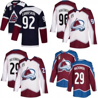 China 2022 Stanley Cups Final Nathan MacKinnon Mikko Rantanen Gabriel Landeskog Makar Colorado Avalanche Embroidery Men's Hockey Jersey for sale