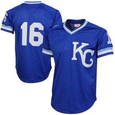 China Kansas City Royals Antibacterial George Brett Royal Bo Jackson Salvador Perez Blue Batting Practice Jersey for sale