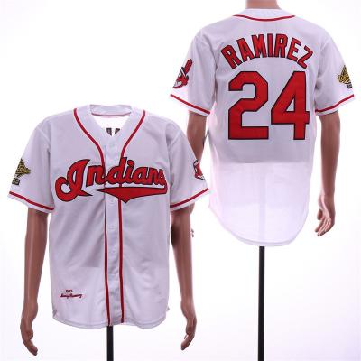 China Cleveland Indians 24 Manny Ramirez Antibacterial Baseball Tank Top Stitched S-5XL for sale