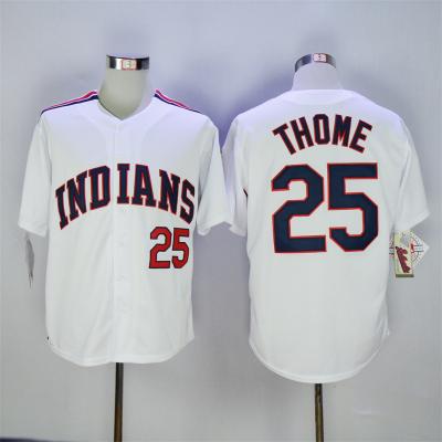 China Cleveland Indians 25 Jim Thome Antibacterial Baseball Jersey Pitched S-5XL for sale