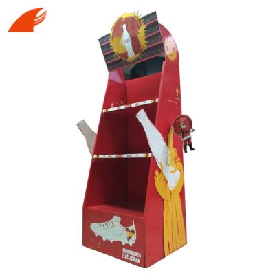 China Upgrade Custom Promotional Artwork Cardboard Beverage Display Rack For Fruit Juice / Energy Sports Drink for sale