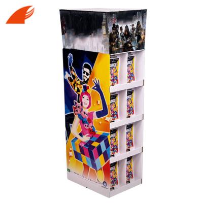 China Upgrade Custom Artwork Color Grids Cardboard Display Stand For Story Book / Kids Toys Promotion for sale