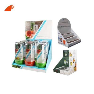 China Better Artwork Customized Offset Printing Supermarket Retail Cardboard Paper Display Counter For Bottle / Drinks Wholesale for sale