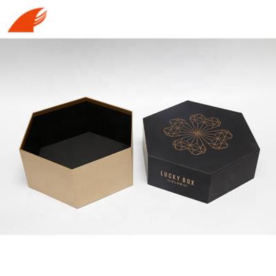 China Recyclable Customized Luxury Rigid Paper Tissue Hexagon Box Packaging For Accessories for sale