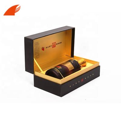 China New Design One Recyclable Custom Luxury Bottle Cardboard&MDF Wine Box Wholesale for sale