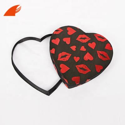 China Recyclable Chocolate Packaging Box / Velvet Rose Heart Shaped Chocolate Boxes /Baby Shower Candy Box for sale