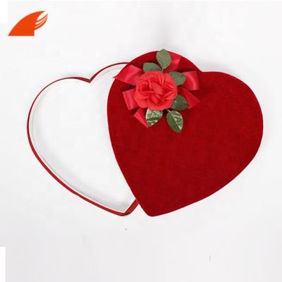 China Recyclable Glitter Fabric Heart Shaped Flower Box / Heart Shape Luxury Heart Shape Box / Gift Box Chocolate for sale