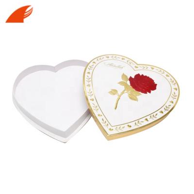 China Custom Heart Shaped Valentine Satin Recyclable Luxury Fabric Chocolate Gift Box for sale