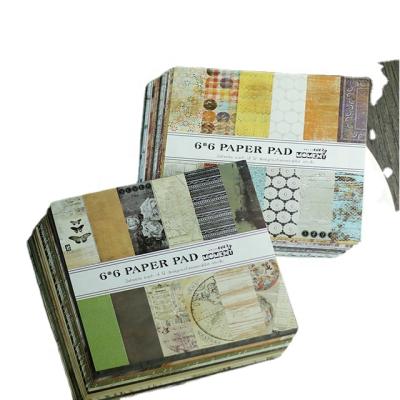 China Europe 6 x 6 IN paper backing / high quality printed aluminum foil paper / vintage scrapbook for decorative for sale