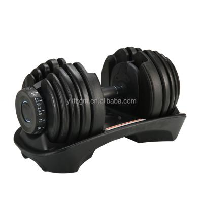 China Home use in running adjustable 52.5LB 24KG dumbbell set on behalf of delivery weightlifting fitness equipment rubber training for sale