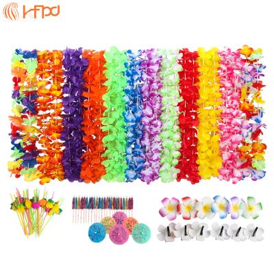 China Hawaiian Occasion Party Kaifeng Garland Set Combination Frangipani Hairpin Summer Beach Vacation Theme Party Decoration Birthday Wedding for sale