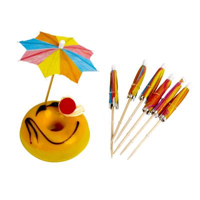 China Table Decoration Props KFPD Bulk Tropical Cocktail Umbrella Color Party Decoration Suitable For Bar Picnic Party Drinks Cake Decoration for sale