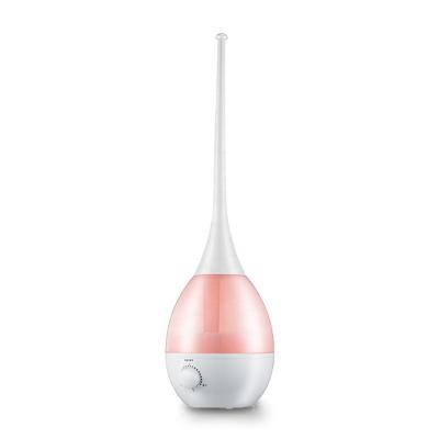 China Household 2.4L Portable Cool Mist Ultrasonic Air Humidifier With Floor Standing Wooden Grain Long Spout Humidifier for sale