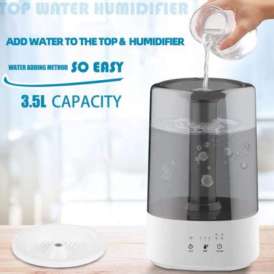 China Feel Comfortable 2021 Hot Selling Heat 3.5L Capacity Filled Essential Oil Table Top Refilling Ultrasonic Humidifier for sale