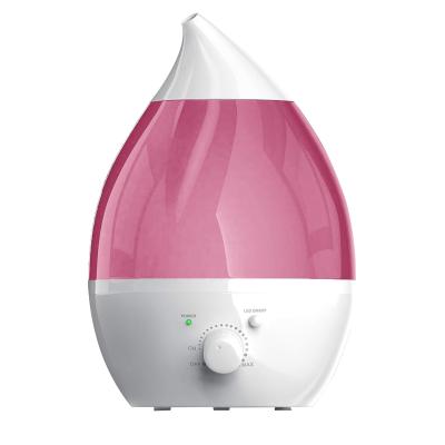 China Feel Comfortable Nozzle 2.4L 360 Degree Rotating Cool Mist Air Humidifier Essential Oil Diffuser LED Night Light for sale