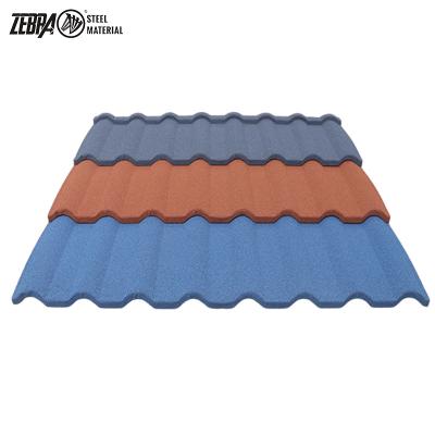 China Hot Sale Modern Color Stone Coated Metal Roof Tile Roof Sheet Roofing Tiles Lightweight Building Materials for sale