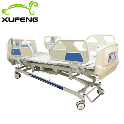 China Hospital Bed Luxury High Quality Adjustable Bed ICU 5 Function Electric Hospital Bed With Weight Scale for sale