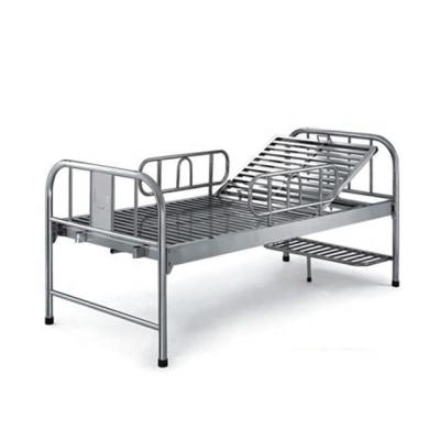 China Hospital Bed Stainless Steel Hospital Bed For Patient With Backrest Handle for sale