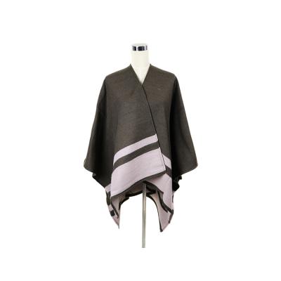 China Ladies Winter Jacquard Fashion Woven Embroidered CashmereTassel Blanket Knitted Ponchos Shawl Poncho for sale