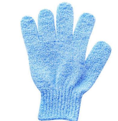 China 1)Five Fingers Body Scrubber Custom Nylon Massage Glove Body Skin Remover Dead Shower Exfoliator Gloves Exfoliating Bath Gloves for sale