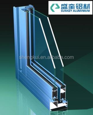 China S80 Glass Wall Sliding Windows Aluminum Profiles Aluminum Extrusions SUNKEY for sale