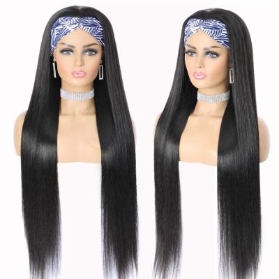 China Straight Curly Headband Wig Wholesale Straight Sellers Get Free Headband Hair Band Wigs for sale