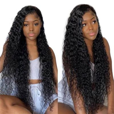 China Deep Wave 40 42 Inch Deep Wave Lace Front Wig HD Brazilian Curly 13x4 4x4 Lace Hair Wigs for sale