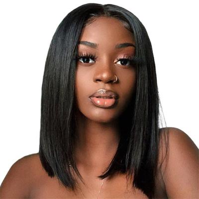 China Short Hair Lace Wigs With Bangs Mink Human Hair Lace Front Wig, Remy Lace Wigs Hair Lace Front, Natural Hair Wigs For Black Women for sale