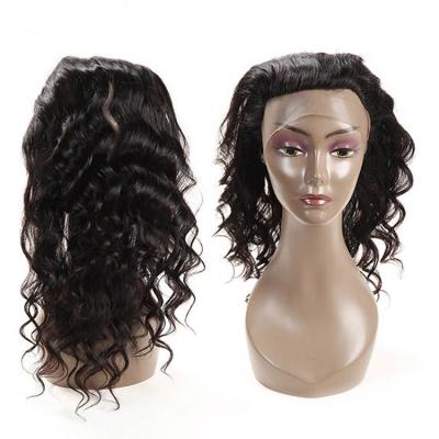 China Factory Hot Wholesale Super Deep Wave Pre Plucked 360 Lace Frontal Closure With Hairline 100% Natural Human Hair for sale