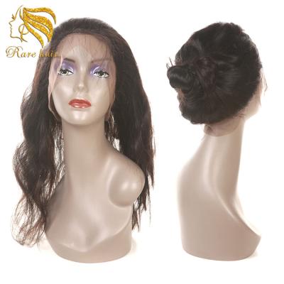 China Rare Body Wave Hair 360 Lace Frontal Closure 100% Virgin Hair Gluless Human Hair Lace Frontal Headband for sale