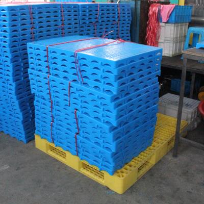 China Linhui Single Faced Paint Booths Manufacturer Moistureproof Board Poultry Plastic Warehouse Slat Flooring for sale