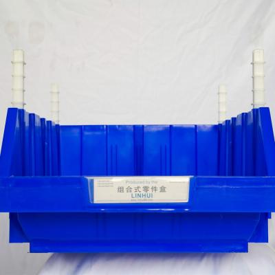 China Linhui 600*400*225 garage rack bin stocked container for screws and bolts organize workbench plastic storage bins wholesale for sale