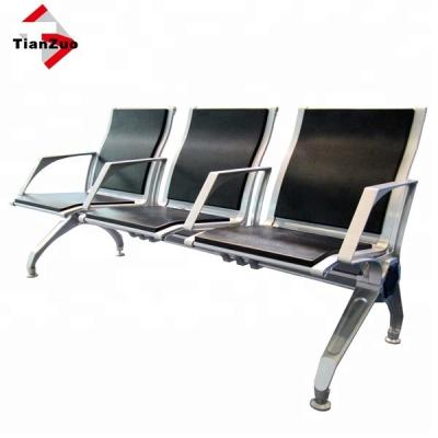 China Indoor Blue Polyurethane Seats Triple Chair PU Foam Airport Waiting Seating Chair for sale