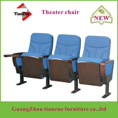 China Comfortable& Durable Price Metal Folded Auditorium Seat Auditorium Chair With Notepad T-C05 for sale