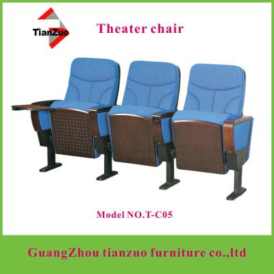 China Comfortable& Durable Plastic Auditorium Seats With T-C05 Writing Table for sale