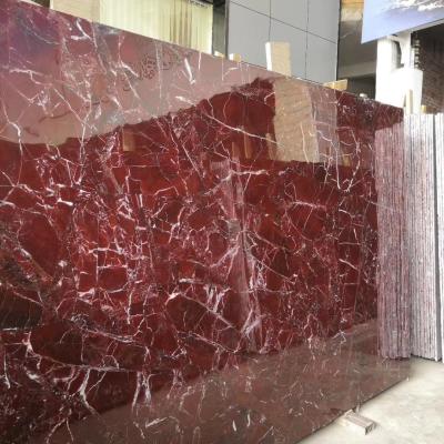 China Modern red marble slabs and tiles from Turkey, marble edging, wall cladding marble tile for sale