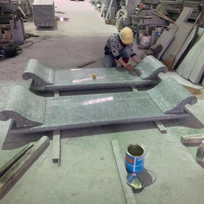 China Gray Granite Stone Tables And Modern Chairs For Outdoors for sale