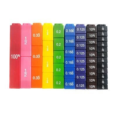 China Educational stacking blocks of fraction cubes set for study for sale