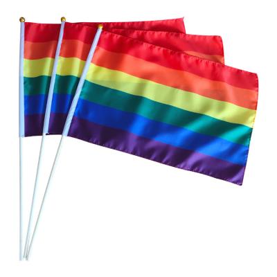 China 90*150cm LGBT Rainbow Flag 3x5ft Home Decoration LGBT Rainbow Flags Banner for sale