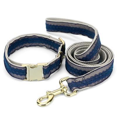 China Customized Viable Adjustable Pet Collar For Dog Pet Charm Collar Embroidered Pet Collar for sale