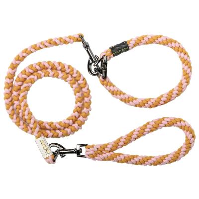 China Durable Comfy Dog Leashes for Small Medium and Large Dogs, Clasp Update, Handmade Braided Dog Leash Rope for sale