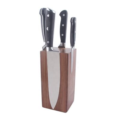 China Viable Magnetic Knife Holder With 4 Side Wooden Walnut Holder Magnetic Knife Guard, Organizer Block Without Knives For Kitchen for sale