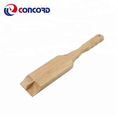 China Easily Cleaned High Quality Rubber Wood BBQ Grill Scraper and Stripper for Outdoor for sale