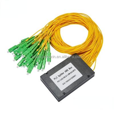 China PVC or LSZH Professional Made Outdoor 1x32 Splitter SC APC Splitter Fiber Optic PLC Splitter for sale