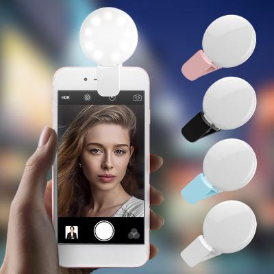 China Selfie Makeup Selfie Rechargeable Rechargeable Live Ring Light Led Phone Selfie Ring Light Clip for sale