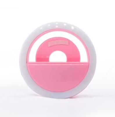 China High Quality Rechargeable Mini Portable Rechargeable Selfie Led Ring Light For Mobliephone for sale