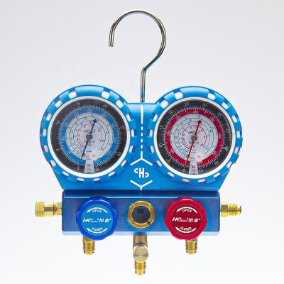 China Factory Direct Selling Refrigeration Condition Air Parts Aluminum Miscellaneous Pressure Indicator Refrigerant Test Manifold for sale